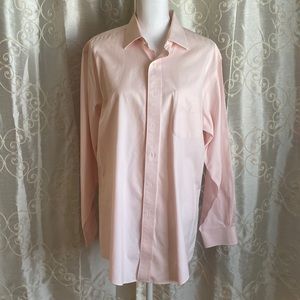 SOLD! Brooks Bros Men’s Button Down Dress Shirt, pale pink, neck size 16-33 👔